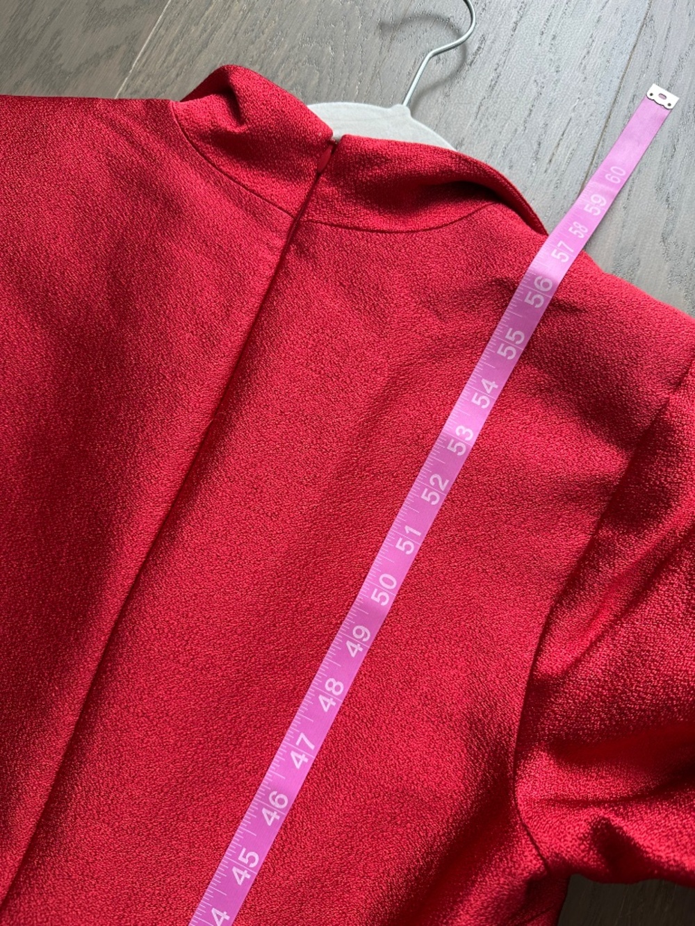 Badgley Mischka Red Long Sleeve Jacquard Collared Shirt Dress Gown - Size 10 - Picture 10 of 10